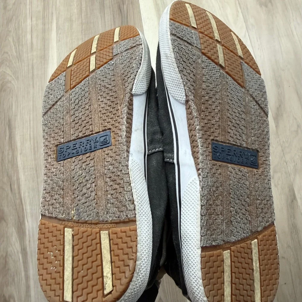 Sperry Top-Sider Halyard Boat Shoes Canvas Sneakers 5M Grey Mens Loafers YB45037